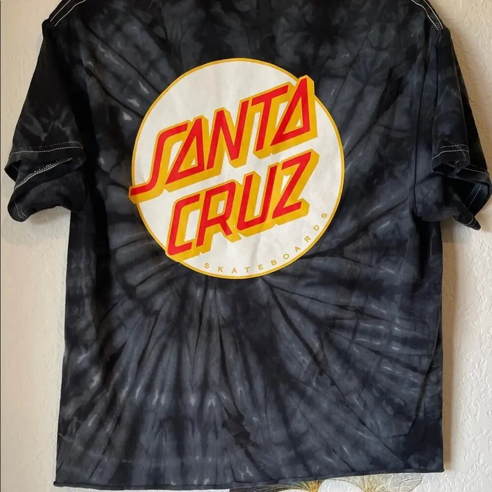 Santa Cruz Black and Yellow Tie-Dye Tee